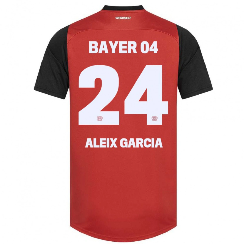 Danxen Mujer Camiseta Aleix García #24 Rojo Negro 1ª Equipación 2024/25 La Camisa