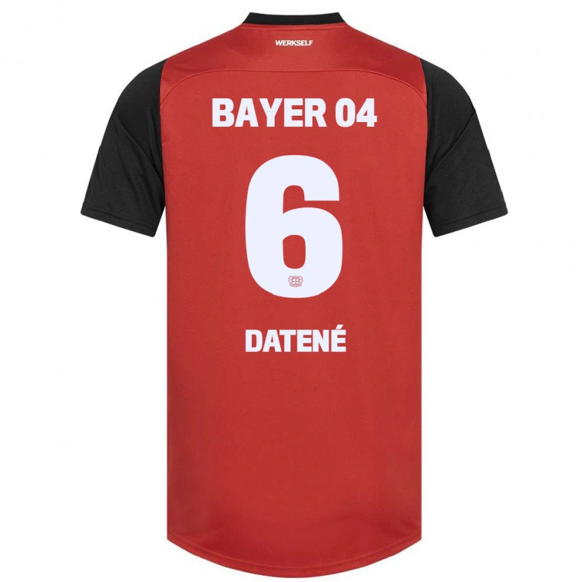 Danxen Mujer Camiseta Elia Datené #6 Rojo Negro 1ª Equipación 2024/25 La Camisa