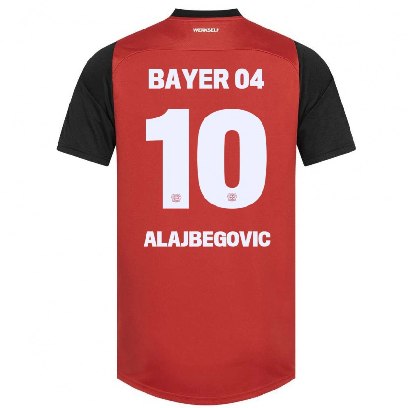 Danxen Mujer Camiseta Kerim Alajbegovic #10 Rojo Negro 1ª Equipación 2024/25 La Camisa