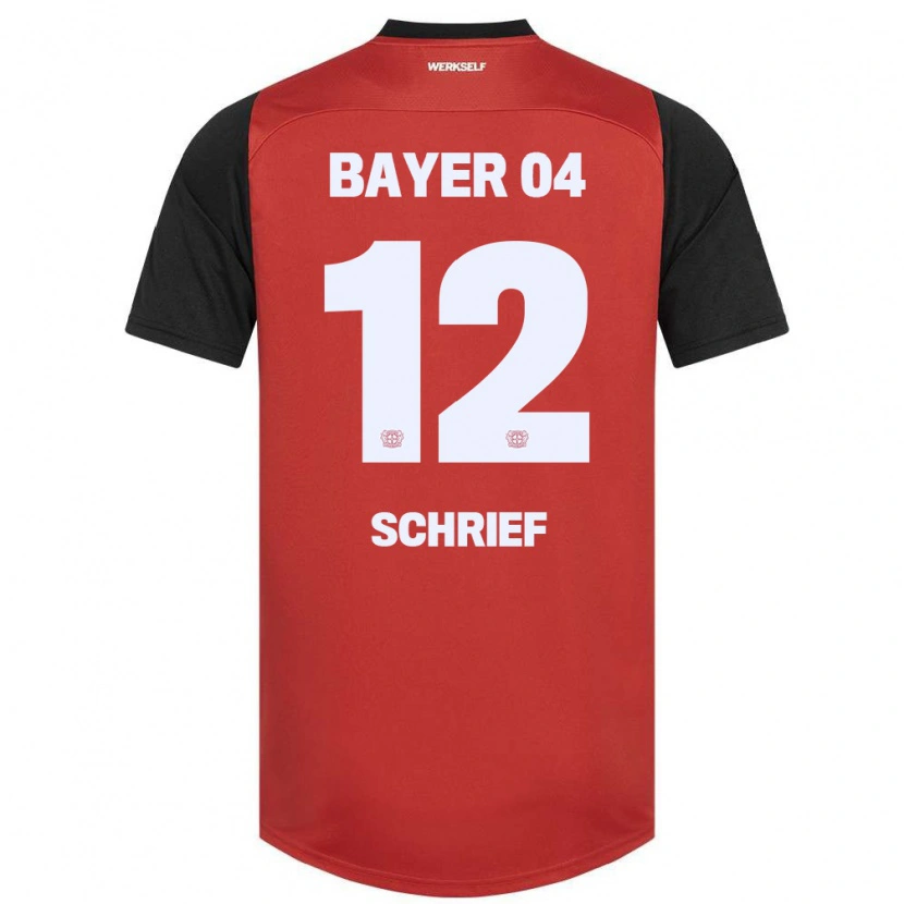 Danxen Mujer Camiseta Moritz Schrief #12 Rojo Negro 1ª Equipación 2024/25 La Camisa