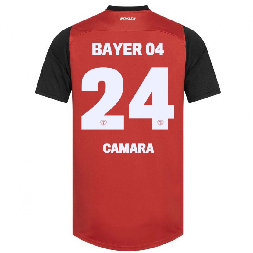 Danxen Mujer Camiseta Nourdine Camara #24 Rojo Negro 1ª Equipación 2024/25 La Camisa