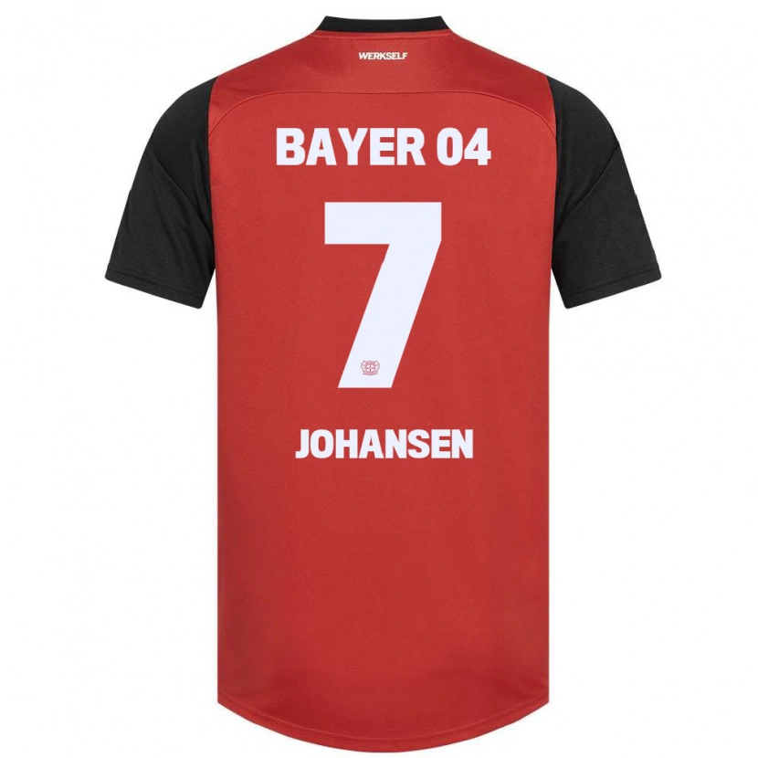 Danxen Mujer Camiseta Cecilie Johansen #7 Rojo Negro 1ª Equipación 2024/25 La Camisa