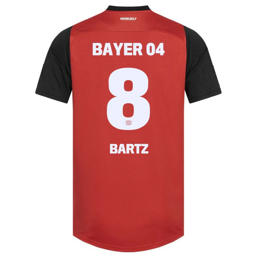 Danxen Mujer Camiseta Paulina Bartz #8 Rojo Negro 1ª Equipación 2024/25 La Camisa