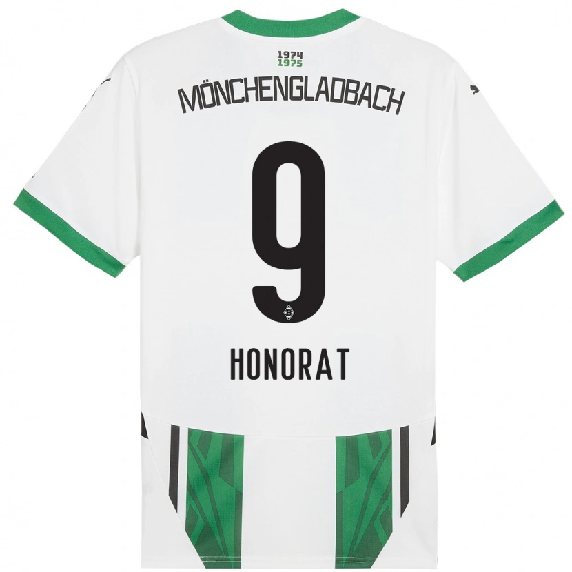 Danxen Mujer Camiseta Franck Honorat #9 Blanco Verde 1ª Equipación 2024/25 La Camisa