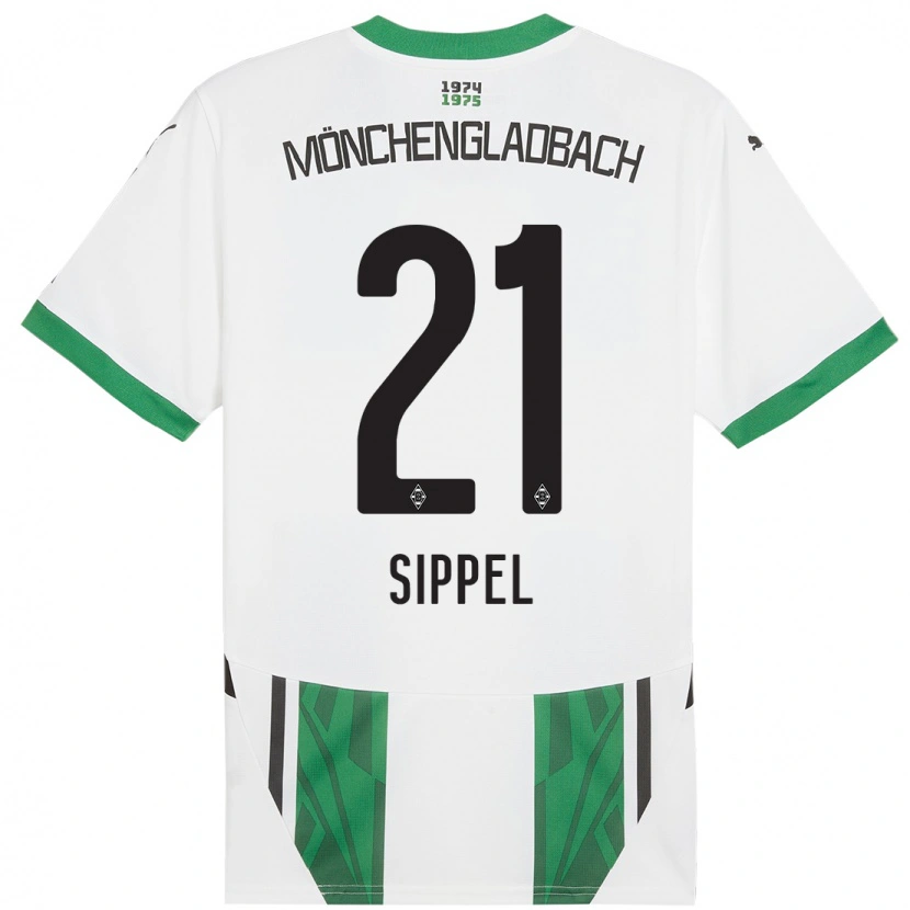 Danxen Mujer Camiseta Tobias Sippel #21 Blanco Verde 1ª Equipación 2024/25 La Camisa