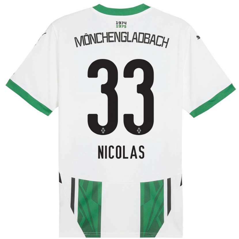 Danxen Mujer Camiseta Moritz Nicolas #33 Blanco Verde 1ª Equipación 2024/25 La Camisa