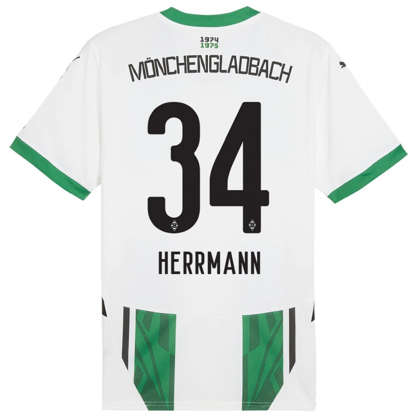 Danxen Mujer Camiseta Charles Herrmann #34 Blanco Verde 1ª Equipación 2024/25 La Camisa