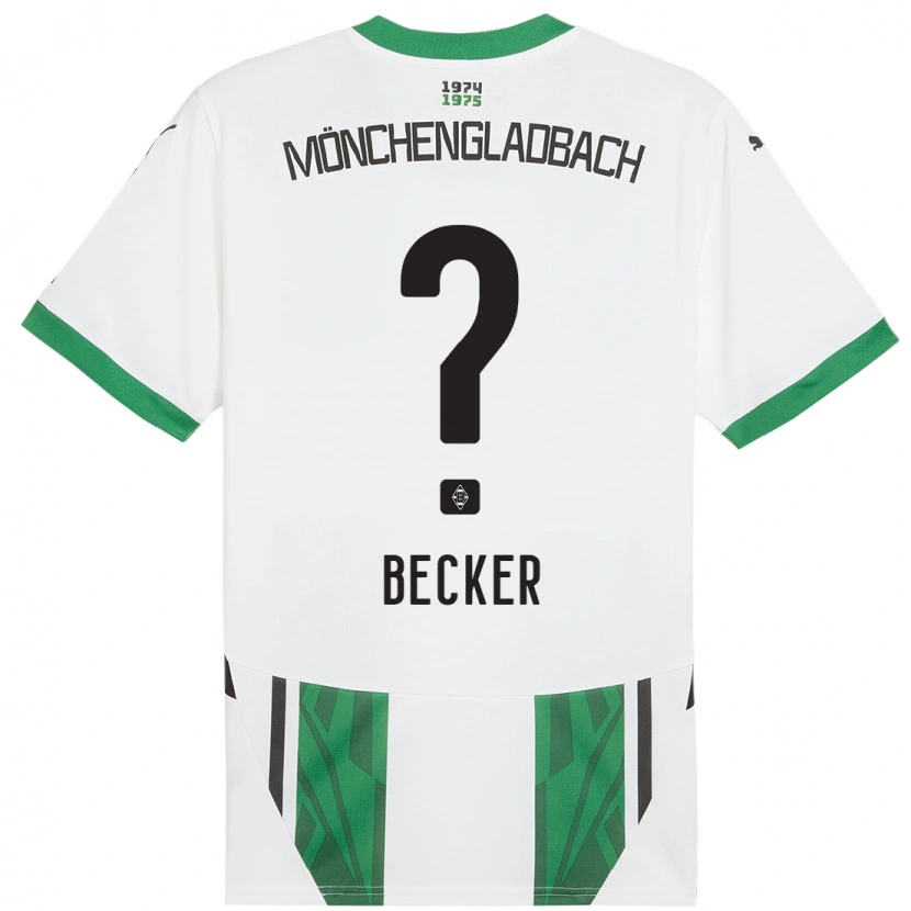 Danxen Mujer Camiseta Benjamin Becker #0 Blanco Verde 1ª Equipación 2024/25 La Camisa