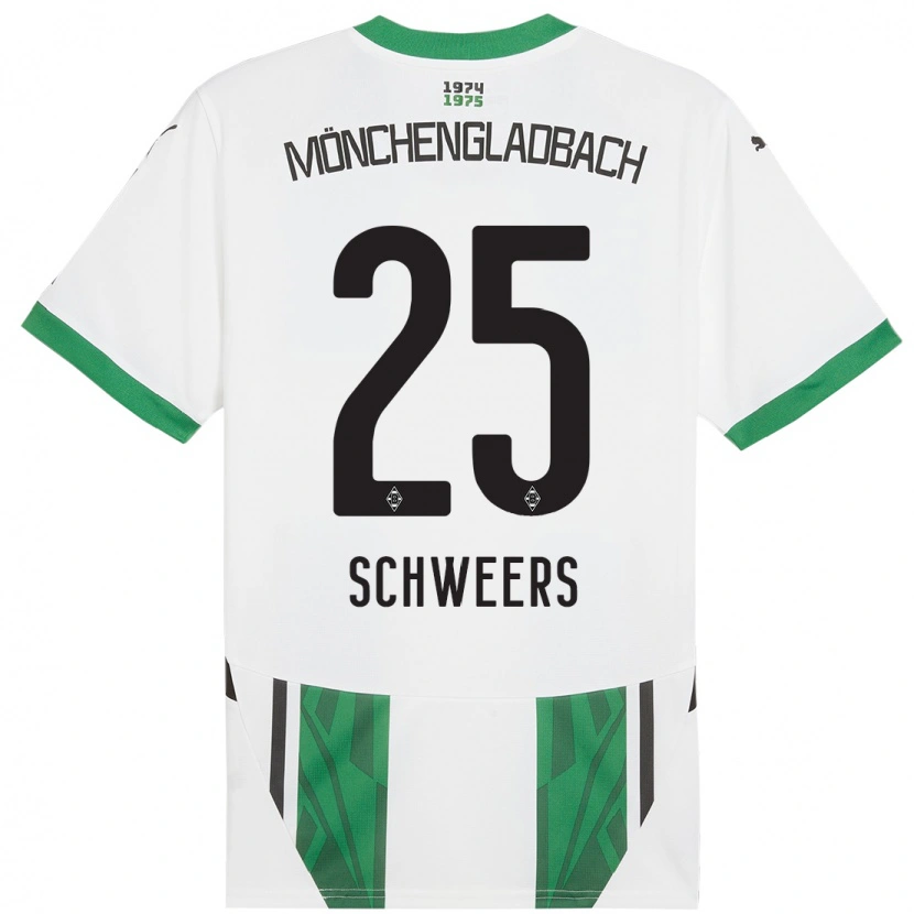 Danxen Mujer Camiseta Lion Schweers #25 Blanco Verde 1ª Equipación 2024/25 La Camisa