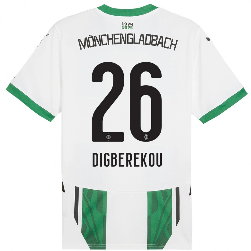Danxen Mujer Camiseta Ibrahim Digberekou #26 Blanco Verde 1ª Equipación 2024/25 La Camisa