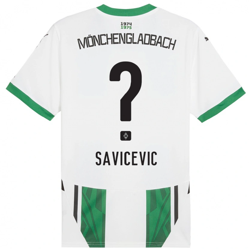 Danxen Mujer Camiseta Stefan Savicevic #0 Blanco Verde 1ª Equipación 2024/25 La Camisa
