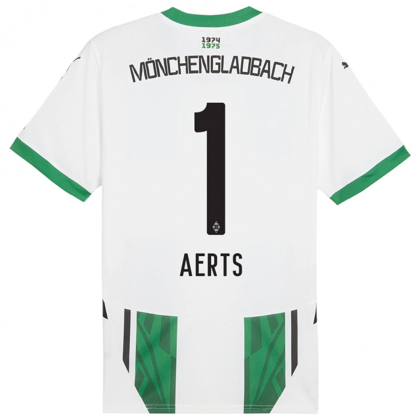 Danxen Mujer Camiseta Liv Aerts #1 Blanco Verde 1ª Equipación 2024/25 La Camisa