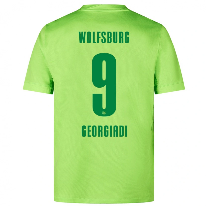 Danxen Mujer Camiseta Alexander Georgiadi #9 Verde Fluorescente 1ª Equipación 2024/25 La Camisa