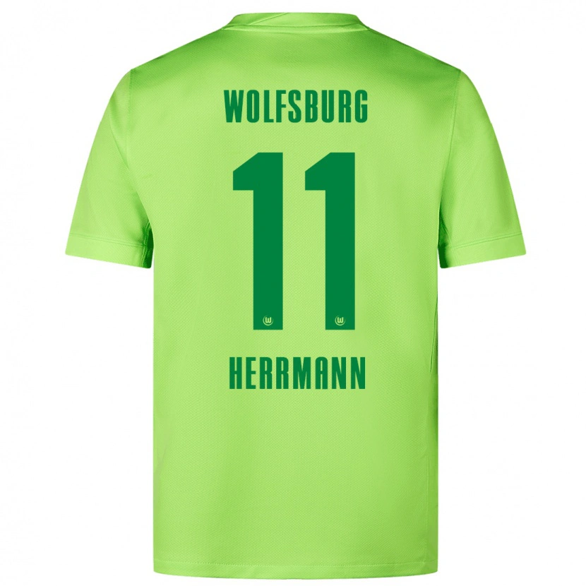 Danxen Mujer Camiseta Max Herrmann #11 Verde Fluorescente 1ª Equipación 2024/25 La Camisa