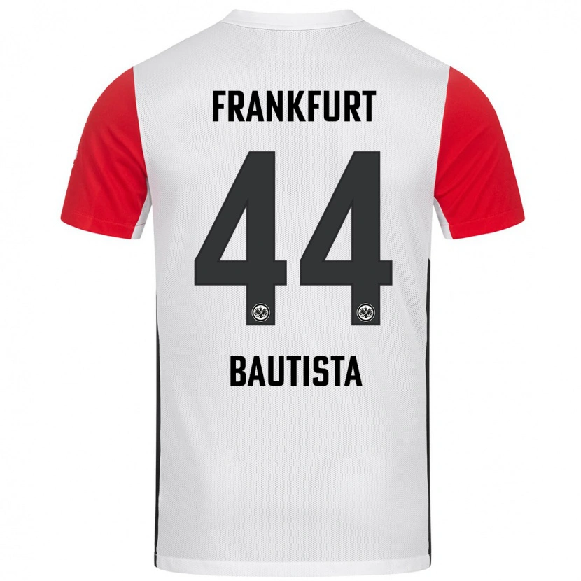 Danxen Mujer Camiseta Davis Bautista #44 Blanco Rojo 1ª Equipación 2024/25 La Camisa