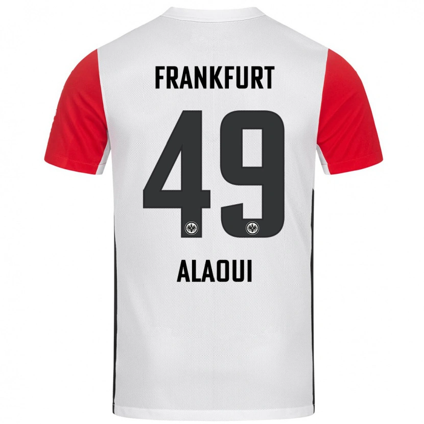 Danxen Mujer Camiseta Anas Alaoui #49 Blanco Rojo 1ª Equipación 2024/25 La Camisa