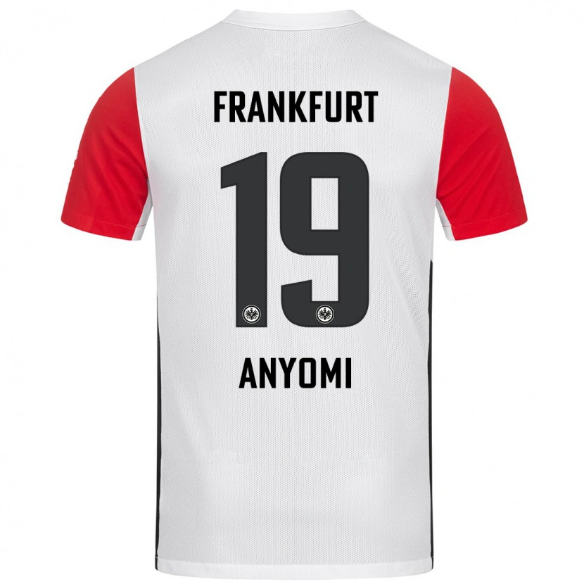 Danxen Mujer Camiseta Nicole Anyomi #19 Blanco Rojo 1ª Equipación 2024/25 La Camisa