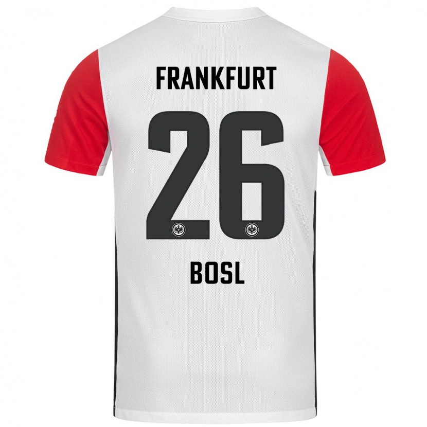 Danxen Mujer Camiseta Cara Bosl #26 Blanco Rojo 1ª Equipación 2024/25 La Camisa