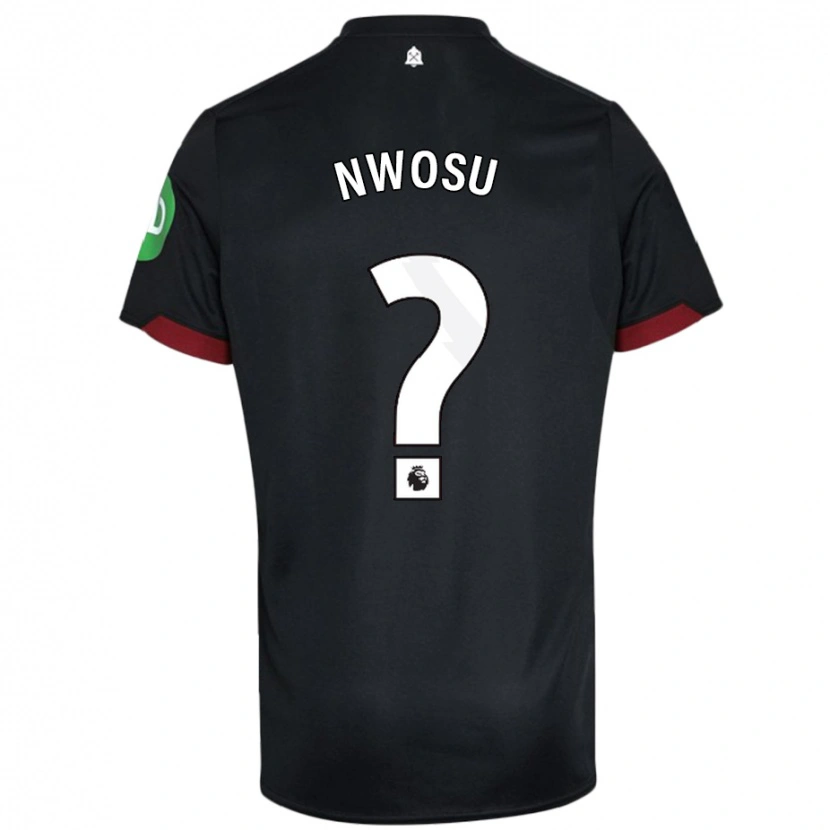 Danxen Mujer Camiseta Chinaza Nwosu #0 Negro Blanco 2ª Equipación 2024/25 La Camisa