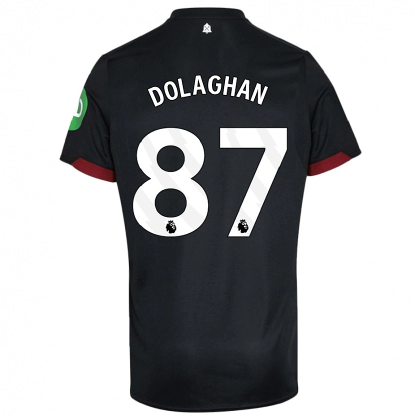Danxen Mujer Camiseta Brad Dolaghan #87 Negro Blanco 2ª Equipación 2024/25 La Camisa
