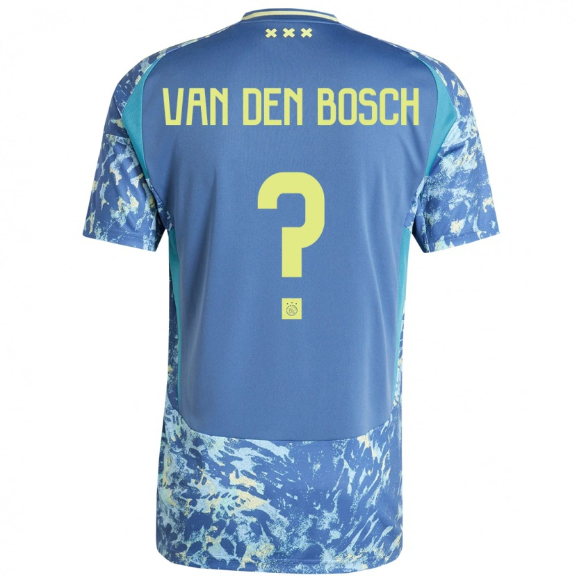 Danxen Mujer Camiseta Frederico Van Den Bosch #0 Gris Azul Amarillo 2ª Equipación 2024/25 La Camisa