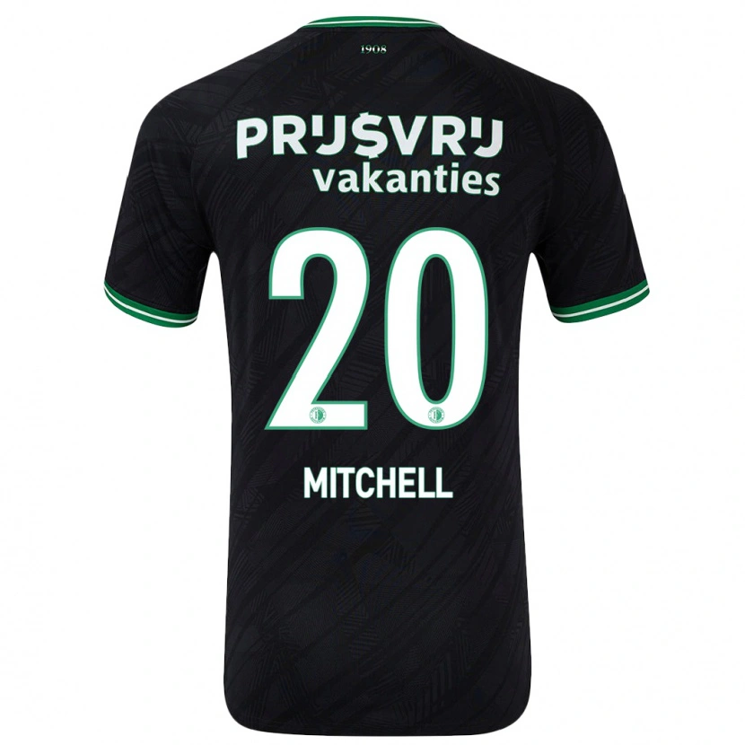 Danxen Mujer Camiseta Jeyland Mitchell #20 Negro Verde 2ª Equipación 2024/25 La Camisa