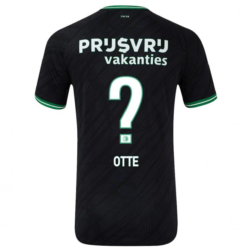 Danxen Mujer Camiseta Björn Otte #0 Negro Verde 2ª Equipación 2024/25 La Camisa