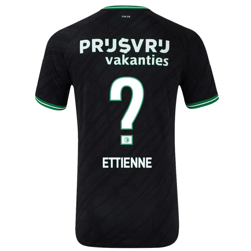 Danxen Mujer Camiseta Jayden Ettienne #0 Negro Verde 2ª Equipación 2024/25 La Camisa