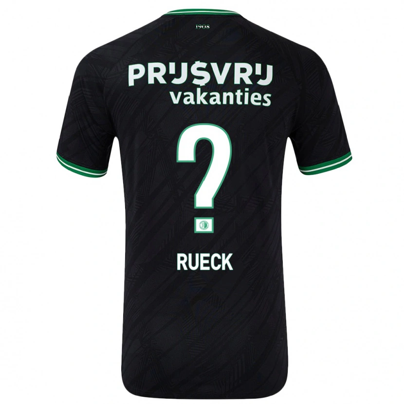 Danxen Mujer Camiseta Nicky Rueck #0 Negro Verde 2ª Equipación 2024/25 La Camisa