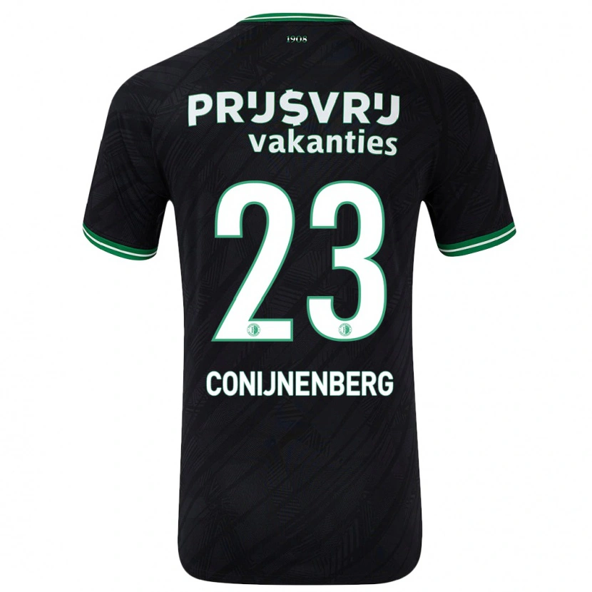 Danxen Mujer Camiseta Jada Conijnenberg #23 Negro Verde 2ª Equipación 2024/25 La Camisa