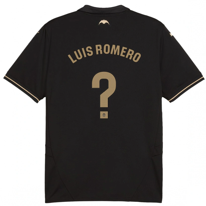 Danxen Mujer Camiseta Luis Romero #0 Negro 2ª Equipación 2024/25 La Camisa