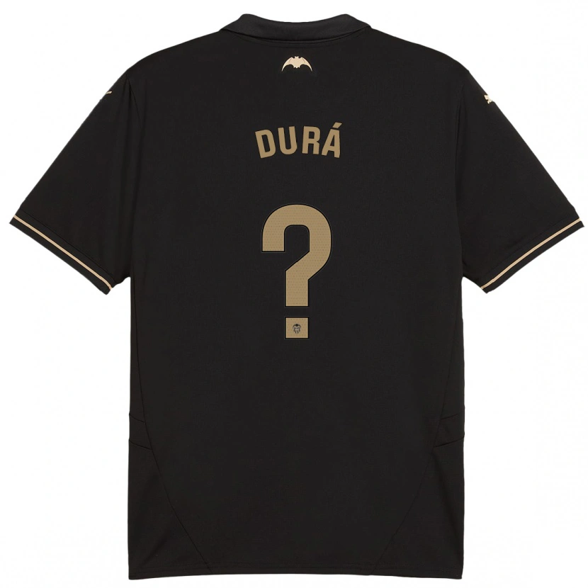 Danxen Mujer Camiseta Jaume Durá #0 Negro 2ª Equipación 2024/25 La Camisa