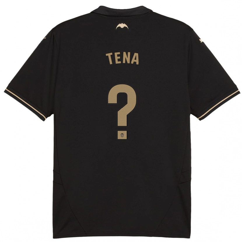 Danxen Mujer Camiseta Javier Tena #0 Negro 2ª Equipación 2024/25 La Camisa