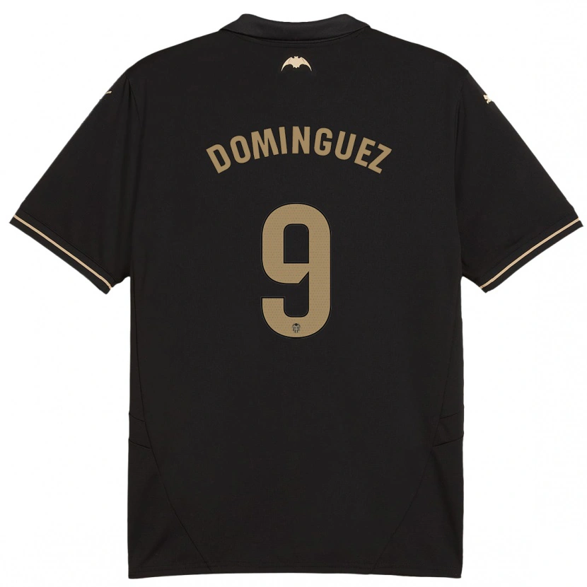 Danxen Mujer Camiseta Mario Dominguez #9 Negro 2ª Equipación 2024/25 La Camisa