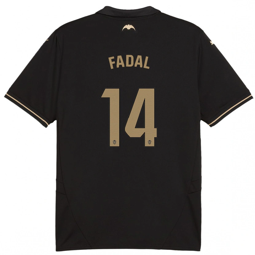 Danxen Mujer Camiseta Ali Fadal #14 Negro 2ª Equipación 2024/25 La Camisa