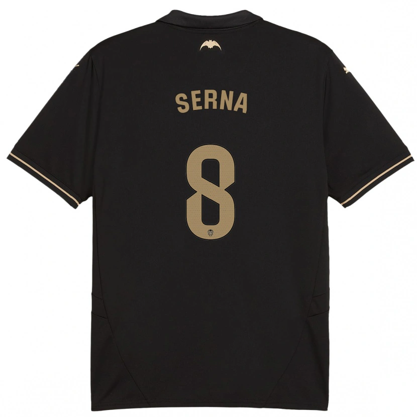 Danxen Mujer Camiseta Liced Serna #8 Negro 2ª Equipación 2024/25 La Camisa