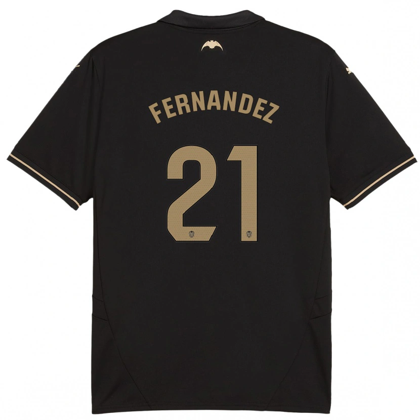 Danxen Mujer Camiseta Estela Fernández #21 Negro 2ª Equipación 2024/25 La Camisa