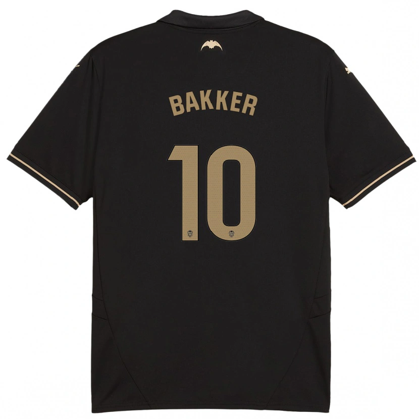 Danxen Mujer Camiseta Linda Bakker #10 Negro 2ª Equipación 2024/25 La Camisa