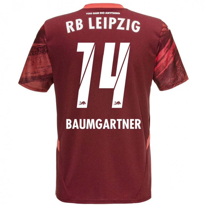 Danxen Mujer Camiseta Christoph Baumgartner #14 Borgoña 2ª Equipación 2024/25 La Camisa