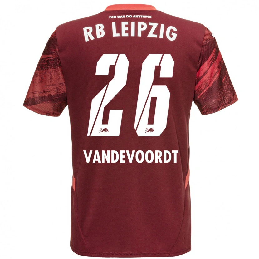 Danxen Mujer Camiseta Maarten Vandevoordt #26 Borgoña 2ª Equipación 2024/25 La Camisa