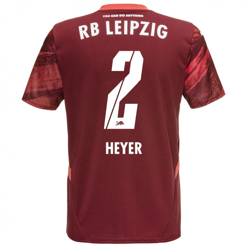 Danxen Mujer Camiseta Friedrich Heyer #2 Borgoña 2ª Equipación 2024/25 La Camisa
