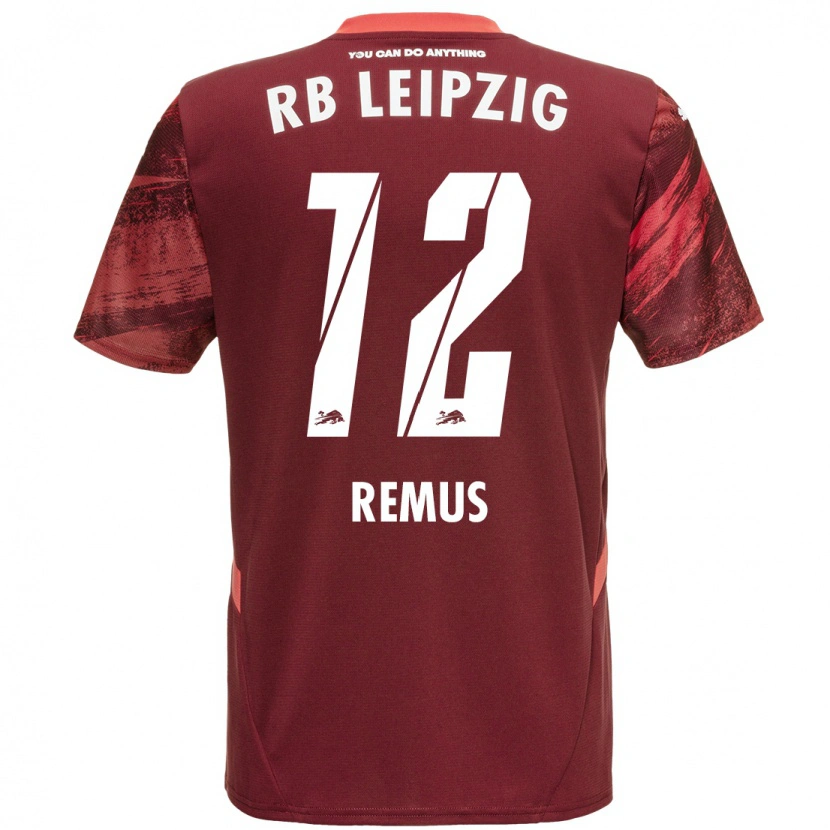 Danxen Mujer Camiseta Niklas Remus #12 Borgoña 2ª Equipación 2024/25 La Camisa