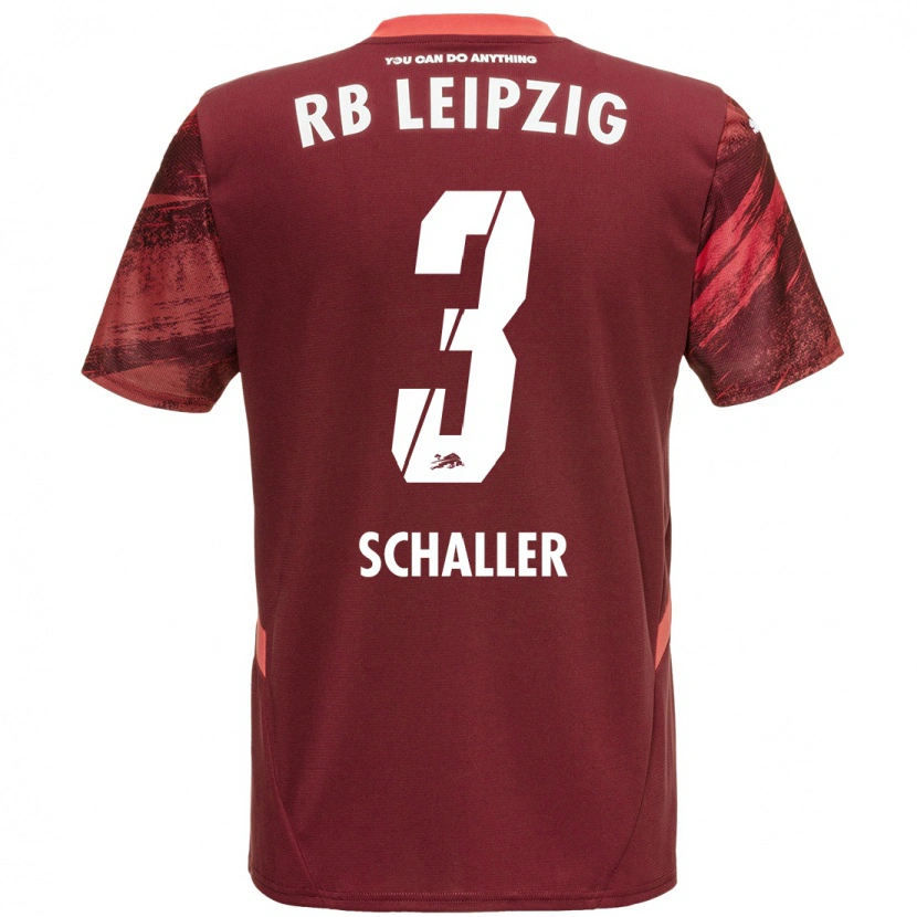 Danxen Mujer Camiseta Josefine Schaller #3 Borgoña 2ª Equipación 2024/25 La Camisa