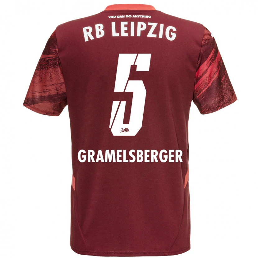 Danxen Mujer Camiseta Lennert Gramelsberger #5 Borgoña 2ª Equipación 2024/25 La Camisa