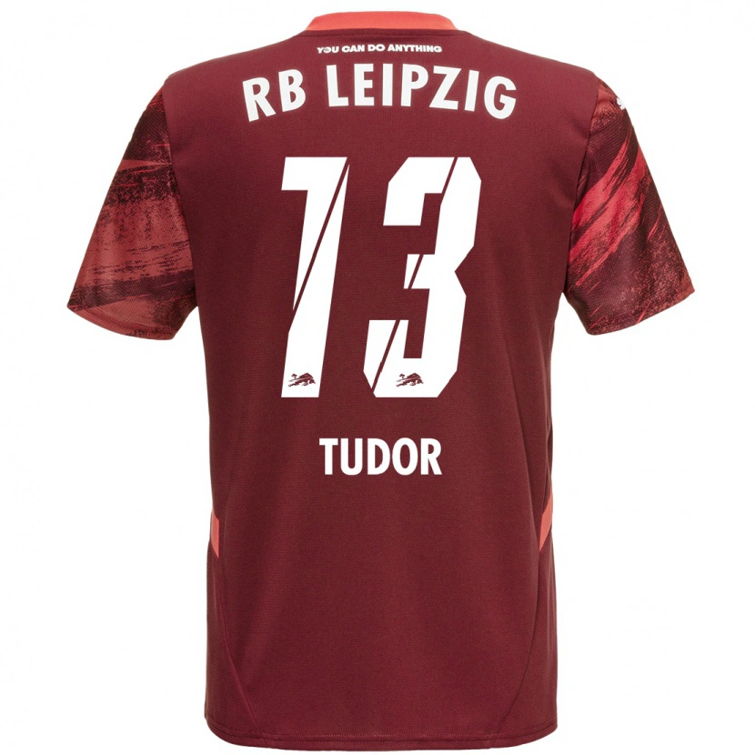 Danxen Mujer Camiseta Aaron Tudor #13 Borgoña 2ª Equipación 2024/25 La Camisa