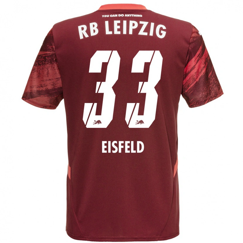 Danxen Mujer Camiseta Tom Eisfeld #33 Borgoña 2ª Equipación 2024/25 La Camisa