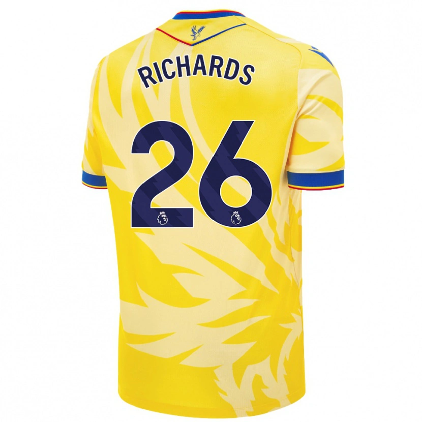 Danxen Mujer Camiseta Chris Richards #26 Amarillo 2ª Equipación 2024/25 La Camisa