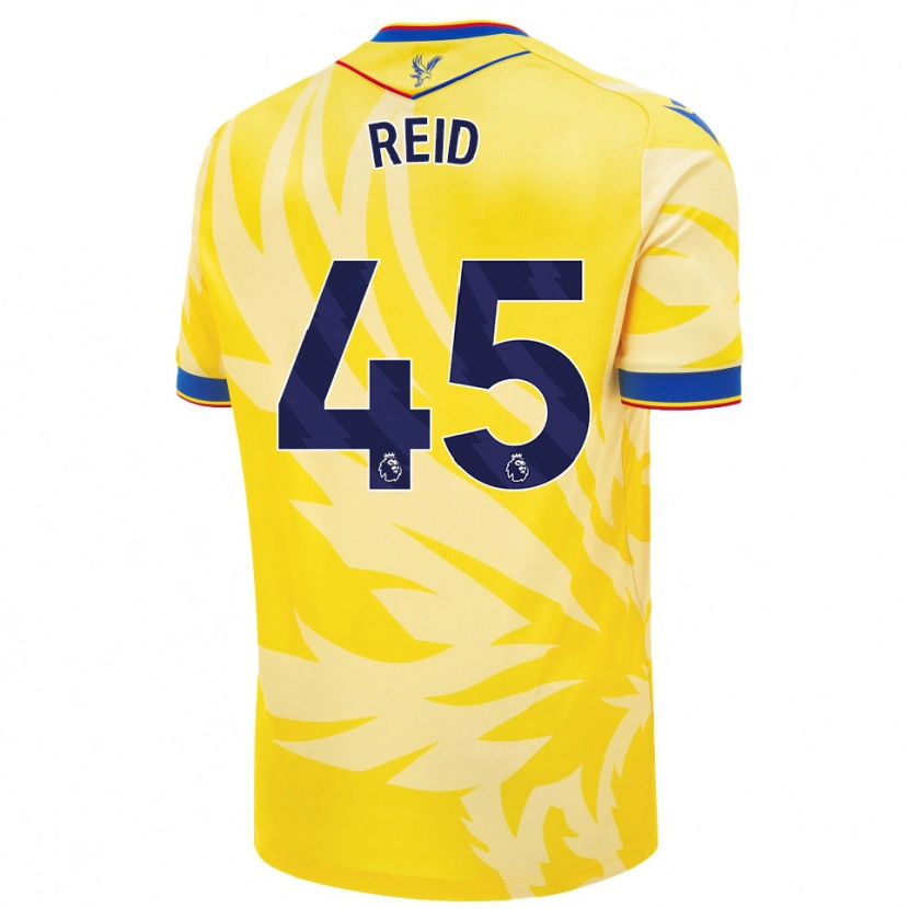 Danxen Mujer Camiseta Dylan Reid #45 Amarillo 2ª Equipación 2024/25 La Camisa