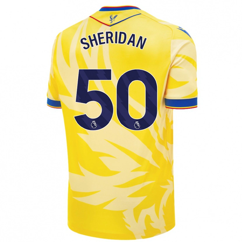 Danxen Mujer Camiseta Joe Sheridan #50 Amarillo 2ª Equipación 2024/25 La Camisa