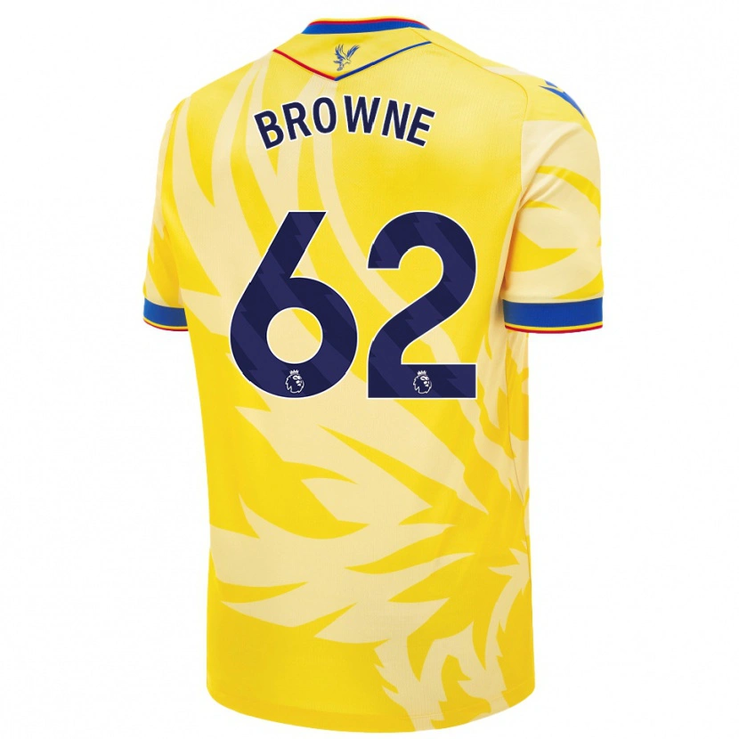 Danxen Mujer Camiseta Luke Browne #62 Amarillo 2ª Equipación 2024/25 La Camisa